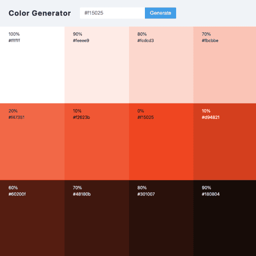 Color palette generator swatch grid screenshot